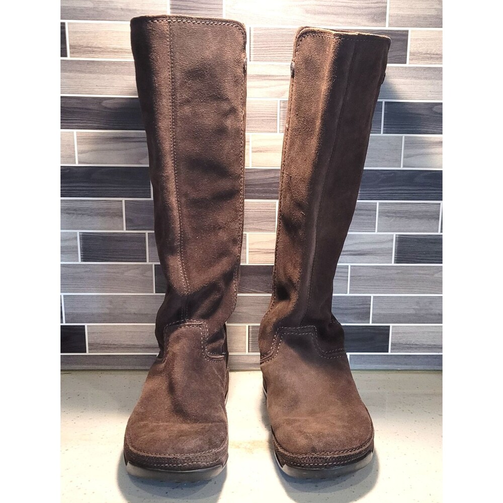 FitFlop Womens Size 8 Brown Suede Tall Knee High Boots Wobble Board Sole